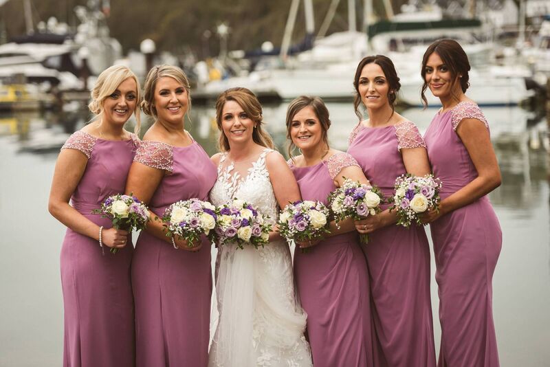 The bride with her bridal party. Maid of honour was the bride’s sister Emer Wilmot, bridesmaids were Finola Killingbeck, Emma Fitzpatrick, Seàna O’Connell and Rachel Falvey. The bride with her bridal party. Maid of honour was the bride’s sister Emer Wilmot, bridesmaids were Finola Killingbeck, Emma Fitzpatrick, Seàna O’Connell and Rachel Falvey.