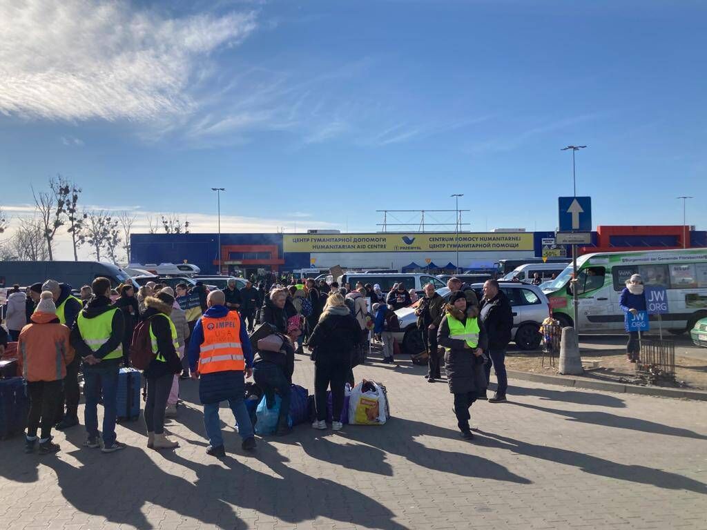 Humanitarian aid centre in Przemyśl, near the Polish-Ukrainian border. Picture: Donal O'Keeffe Humanitarian aid centre in Przemyśl, near the Polish-Ukrainian border. Picture: Donal O'Keeffe