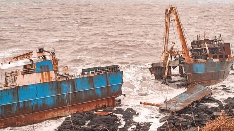 Ship washed up in East Cork gives up the ghost