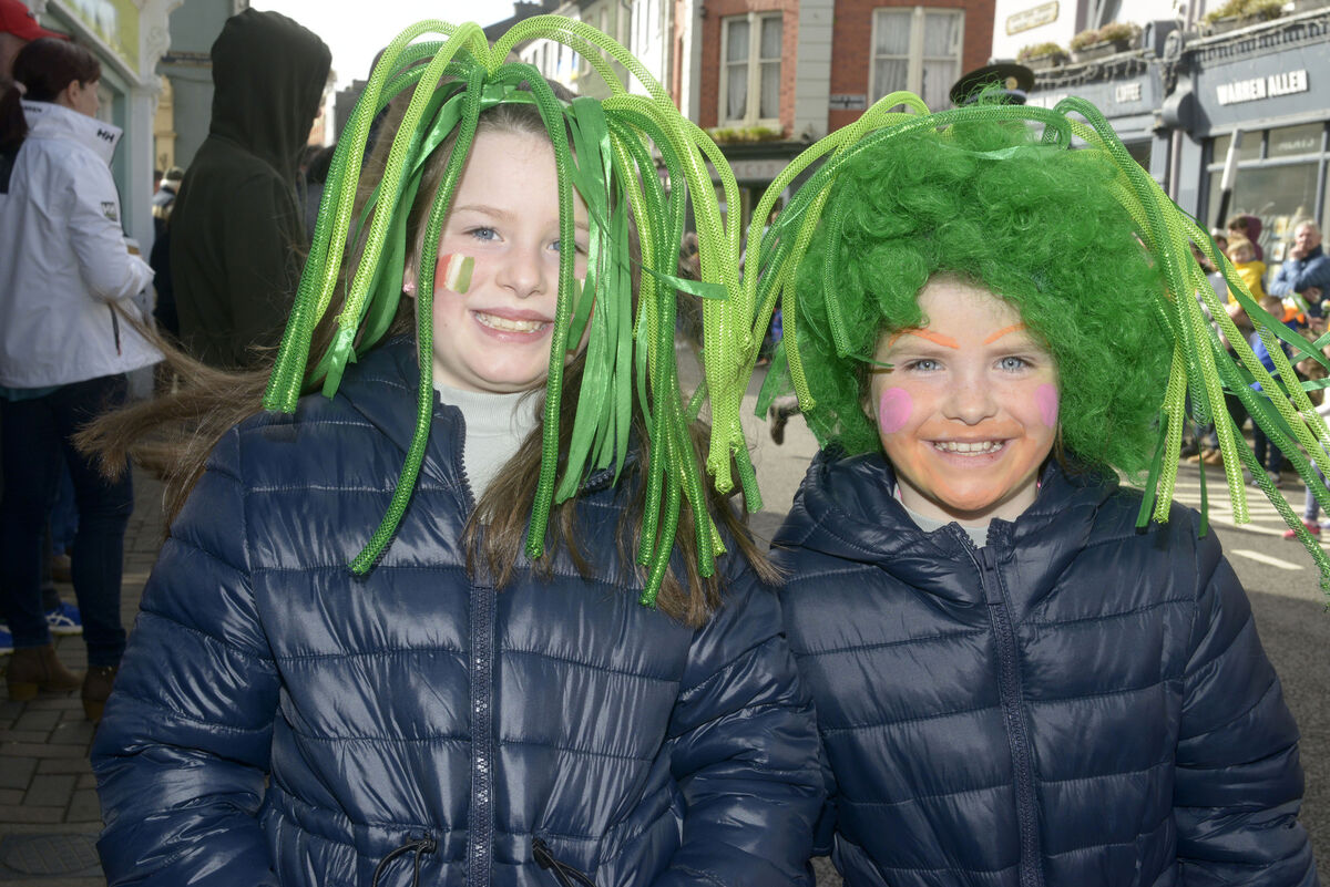 Twins Emily and Ema Renolds at the Bandon parade. Picture Denis Boyle Twins Emily and Ema Renolds at the Bandon parade. Picture Denis Boyle