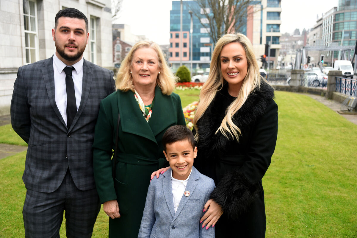  James, Fionnuala, Ava and 9yo Bailey MacCurtain attending the Cork City Council Ceremony of Remembrance and Reflection on Sunday March 20th 2022 in memory of those locally who died during the Covid-19 coronavirus global pandemic. The ceremony included the official planting of a (Birch) Tree of Remembrance and wreath laying.Pic: Larry Cummins