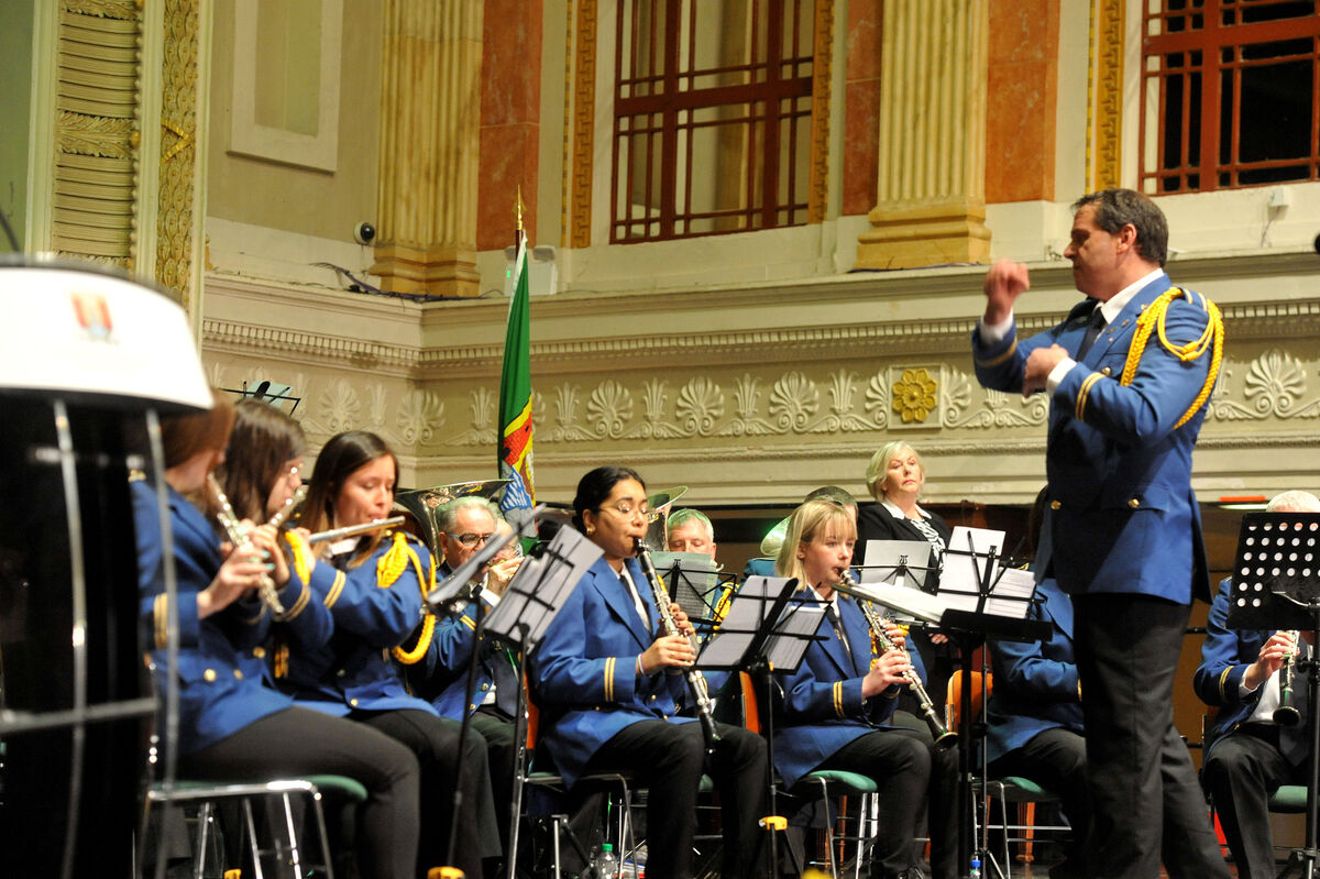  The Barrack Street Band play in the concert hall at City Hall during the ceremony. 