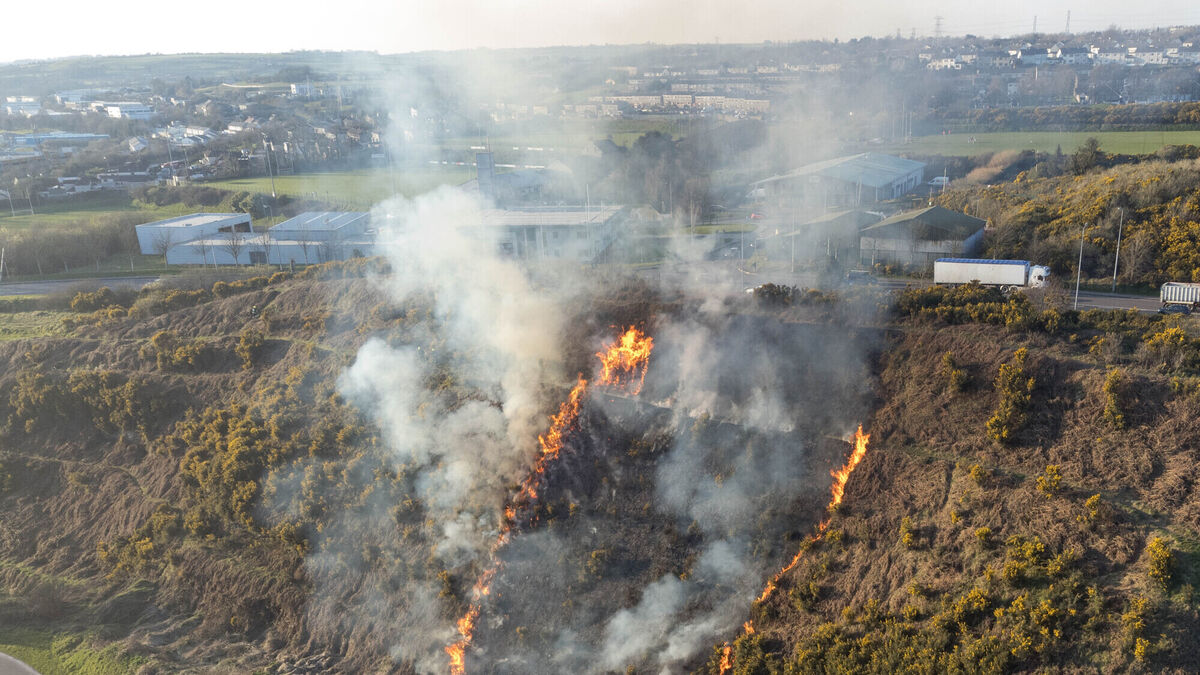 Cork City Fire Service respond to numerous gorse fires on the Northside 