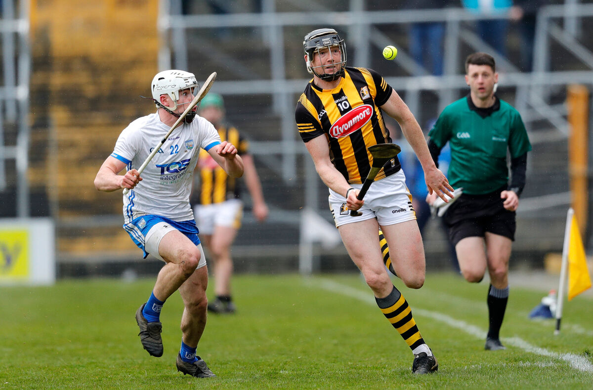 Kilkenny's Walter Walsh takes on Cian Wadding of Waterford. Picture: INPHO/Ben Whitley