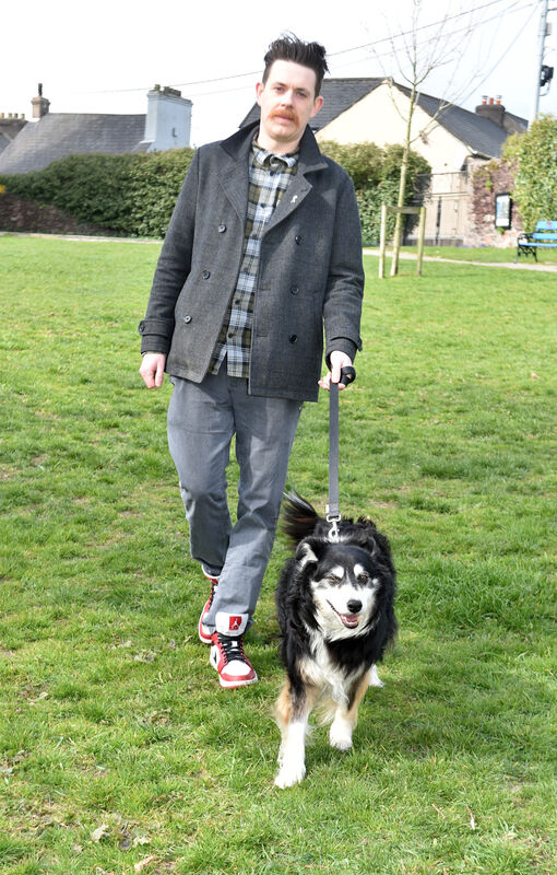 Mark Lonergan wirh his dog Charlie at Shandon. Picture; Eddie O'Hare