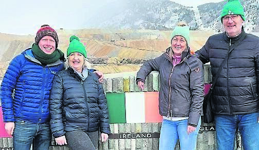 The Cork quartet of Niall O’Sullivan, Anne McNally, Tara Hanley, Tadhg O’Sullivan in Butte. The Cork quartet of Niall O’Sullivan, Anne McNally, Tara Hanley, Tadhg O’Sullivan in Butte.