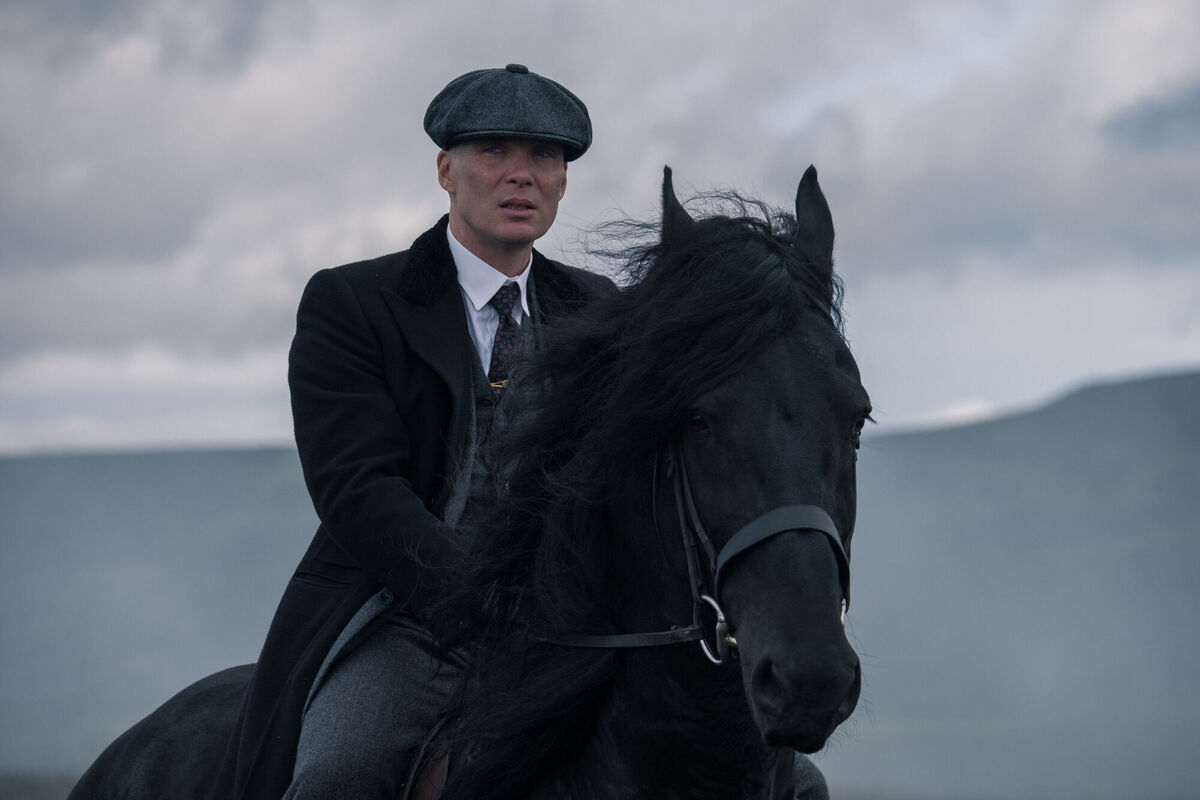 Cillian Murphy, as Tommy Shelby, on the set of series five of Peaky Blinders. Cillian Murphy, as Tommy Shelby, on the set of series five of Peaky Blinders.