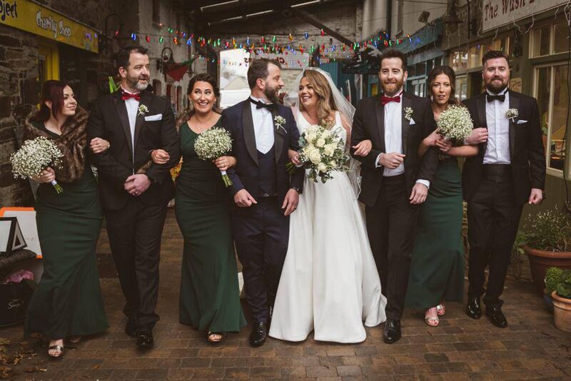 Enjoying their wedding day. Enjoying their wedding day.