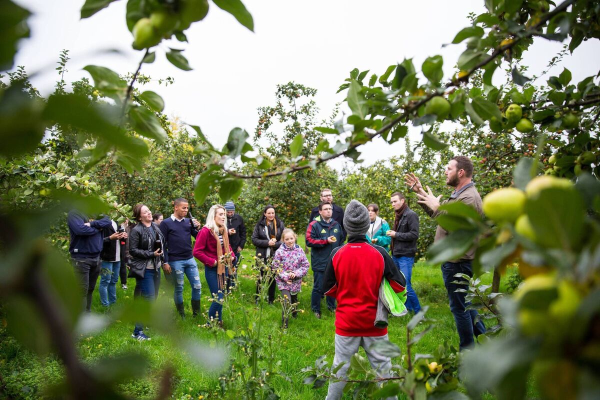 People enjoying the Longueville House Cider Tour.