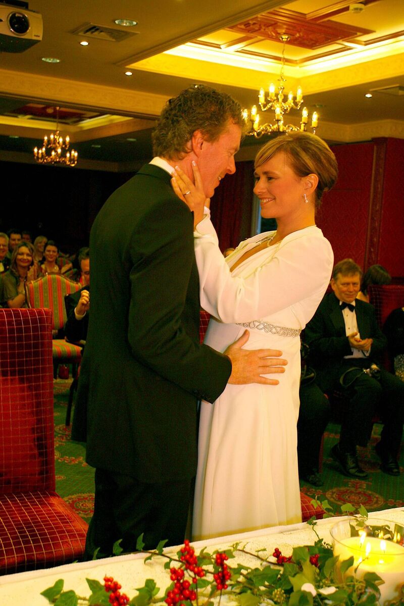 Greg Canty and Deirdre Waldron on their wedding day. Greg Canty and Deirdre Waldron on their wedding day.
