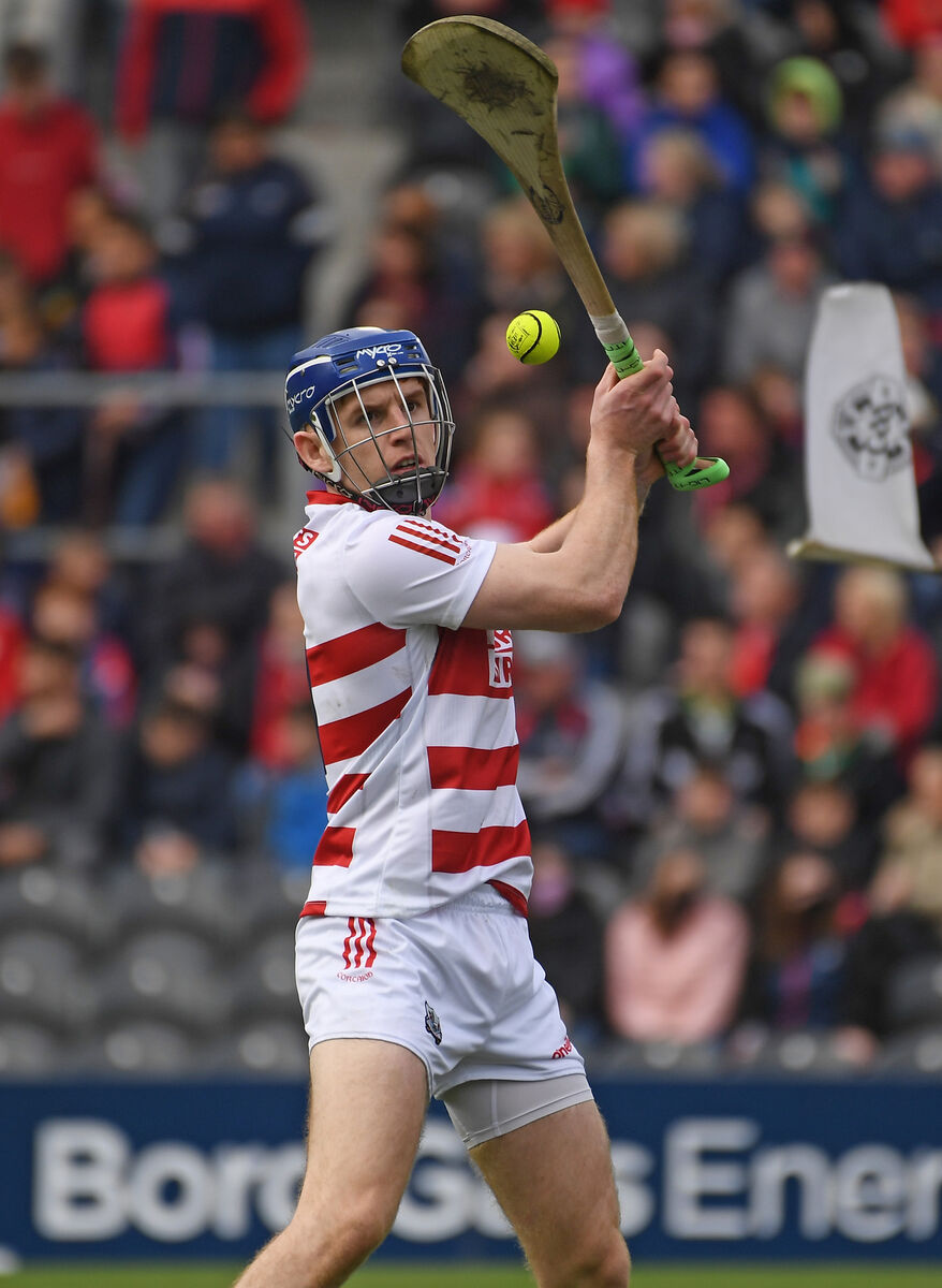 Cork goalkeeper Patrick Collins drives a puck-out at Páirc Uí Chaoimh. Picture: Eddie O'Hare Cork goalkeeper Patrick Collins drives a puck-out at Páirc Uí Chaoimh. Picture: Eddie O'Hare