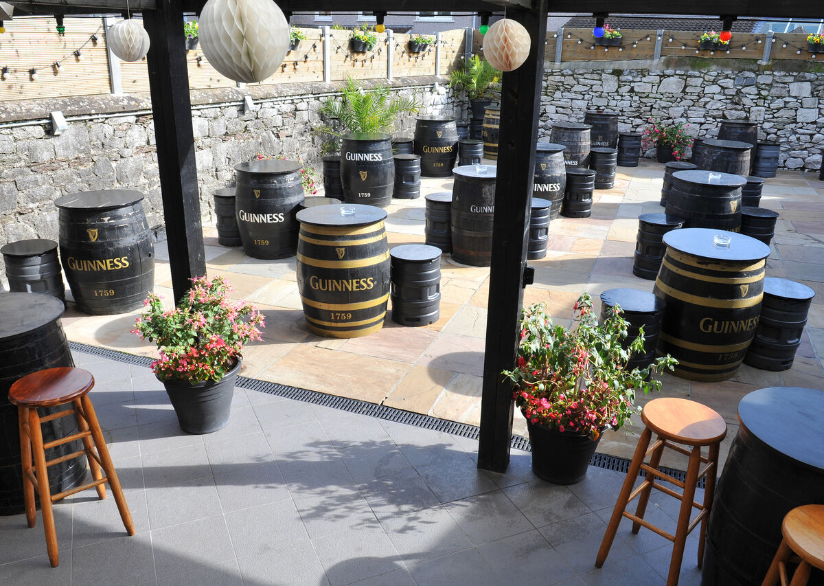 Beer garden at The Venue Bar, Ballintemple