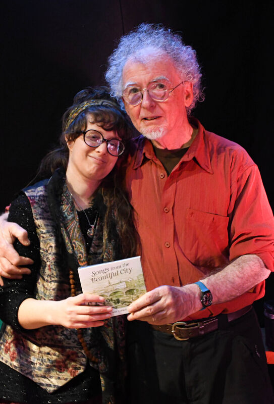 Jimmy Crowley and Eve Telford at the launch of his new album 'Songs From The Beautiful City' last month. Picture: Howard Crowdy