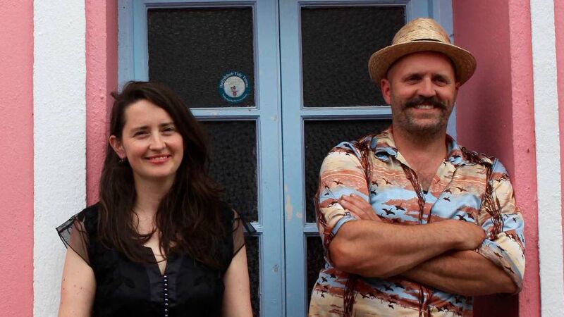 Joe O'Leary and his partner Caroline O'Donnell, at Levis Corner House. 