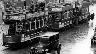 <p class="contextmenu internal_Caption">A tram on the Summerhill to Sunday’s Well line in Patrick Street, Cork, in 1931 - the year the route closed. Will they reappear again?</p>