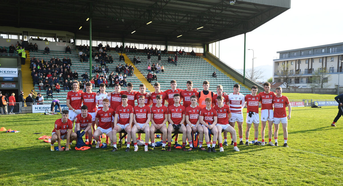The Cork team that took on Kerry in the Munster U20 football final.