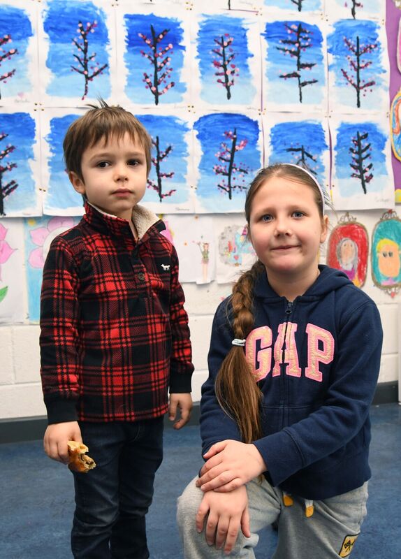 Two of the newly arrived pupils from Ukraine who have been welcomed to Scoil Niocláis, Frankfield, Cork. Picture Denis Minihane.