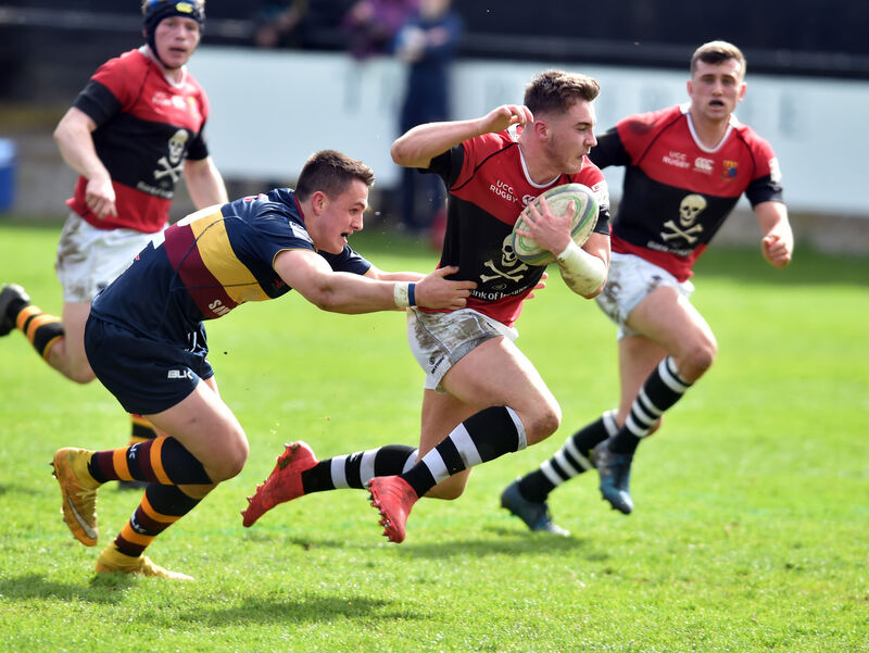 Peter Sylvester, breaking for UCC during the 2018 campaign, was on the losing Terenure College side in Sunday's final. Picture: Eddie O'Hare Peter Sylvester, breaking for UCC during the 2018 campaign, was on the losing Terenure College side in Sunday's final. Picture: Eddie O'Hare
