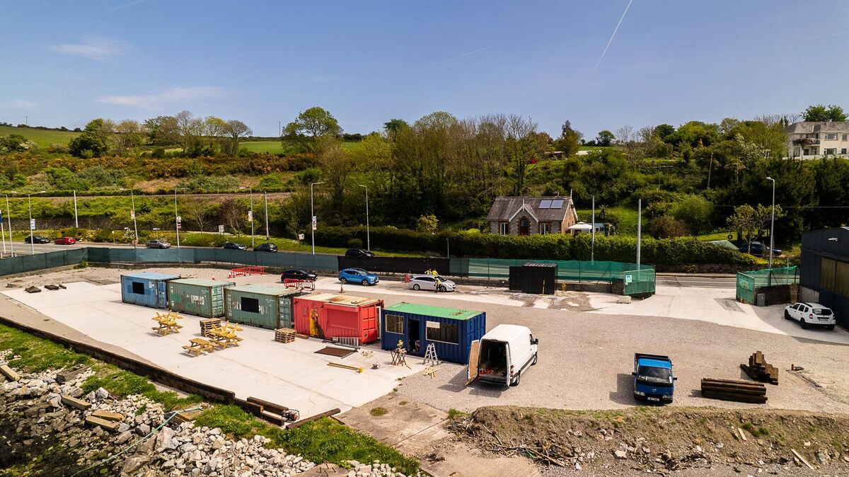 The old boatyard, located next to the ferry in Cobh, will be host to a range of food offerings, with a coffee container, chicken container, fish and chips container, burger container and an ice cream container on-site. Photo: Rob Coughlan. The old boatyard, located next to the ferry in Cobh, will be host to a range of food offerings, with a coffee container, chicken container, fish and chips container, burger container and an ice cream container on-site. Photo: Rob Coughlan.