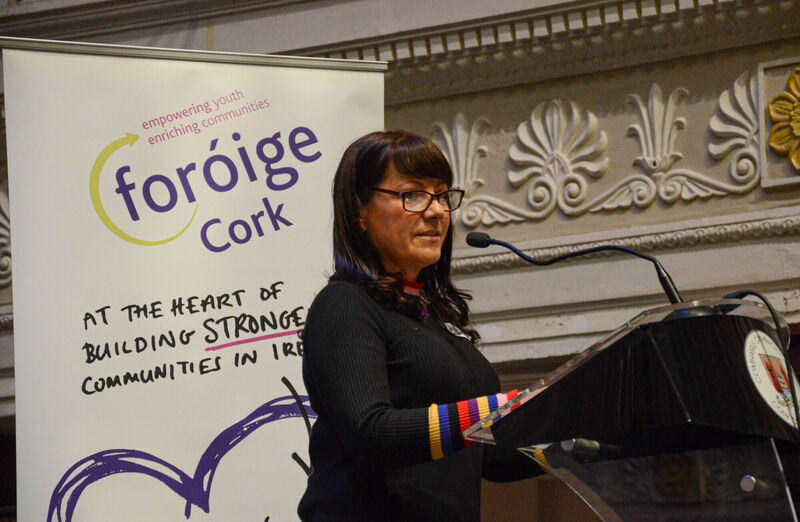 Celine Hurley, Foroige Community Drug Watch, speaking at the recent 'Have Your Say Day' Forum organised by Foroige which was held in the City Hall in Cork. Picture: Howard Crowdy