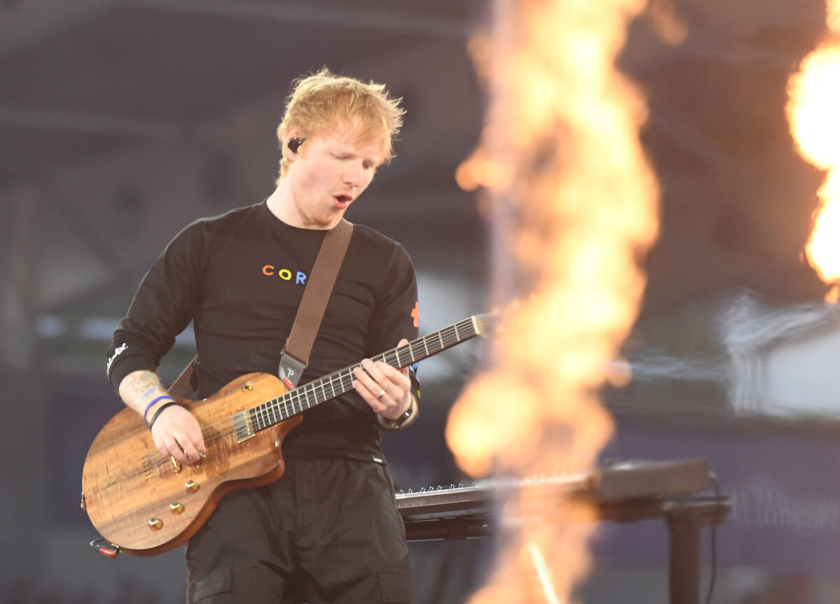 Ed Sheeran on stage at Pairc Ui Chaoimh. Picture; Eddie O'Hare