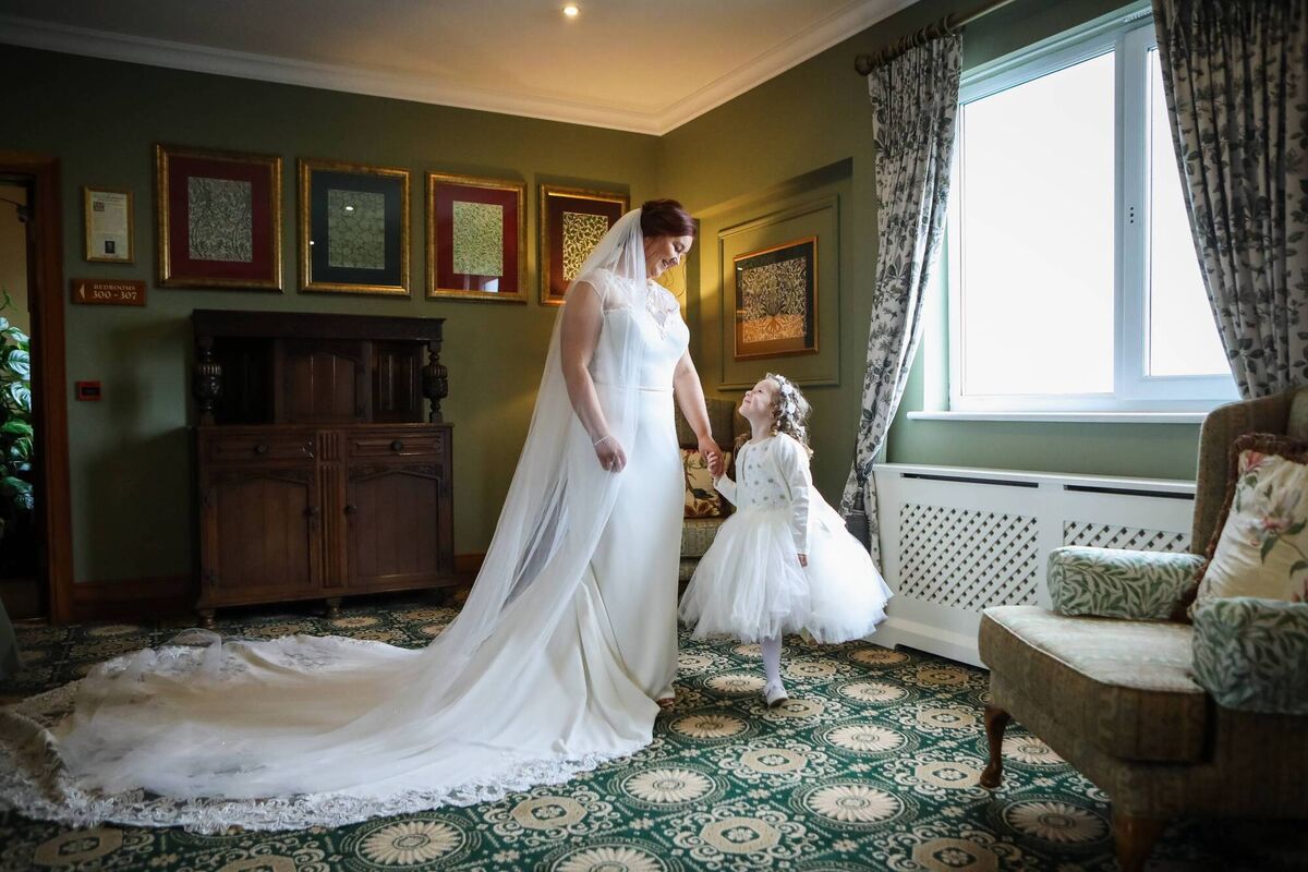 Bride Sarah King with daughter Ellie, who played a very important role in the day. Bride Sarah King with daughter Ellie, who played a very important role in the day.