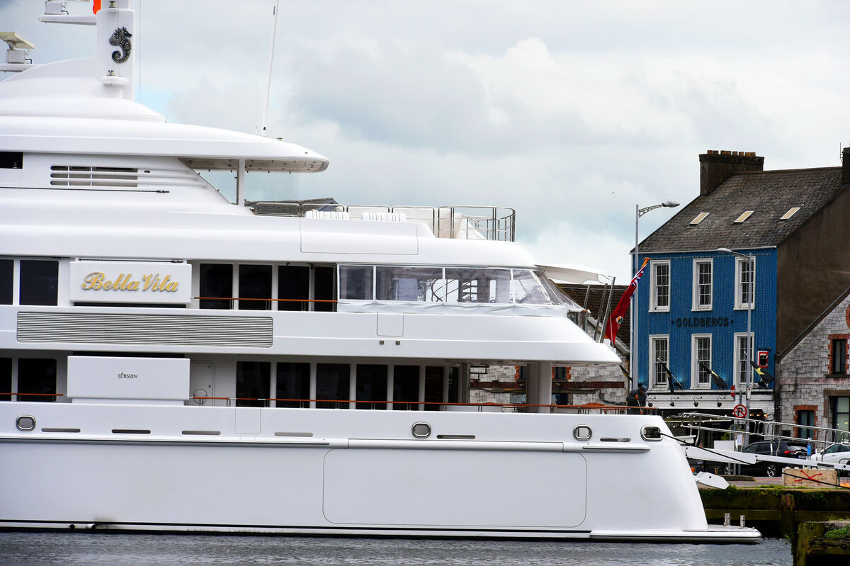  "Just popping into Goldbergs......"The Super Yacht Bella Vita berthed on the River Lee at Kennedy Quay, Cork City, on Thursday afternoon. Picture: Larry Cummins