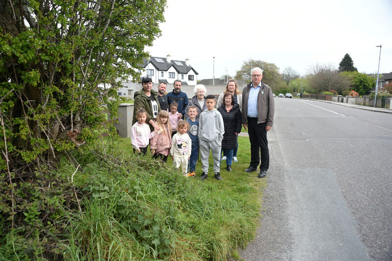 Sinn Féin TD Thomas Gould and Mandy O'Leary, local area representative Cork City North-East with residents of Banduff beside the busy road which has no footpaths in places and no safe crossing points. Picture: Larry Cummins Sinn Féin TD Thomas Gould and Mandy O'Leary, local area representative Cork City North-East with residents of Banduff beside the busy road which has no footpaths in places and no safe crossing points. Picture: Larry Cummins
