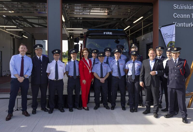 A new state-of-the-art fire station has been officially opened in Kanturk. The ribbon was cut by the Mayor of the County of Cork, Cllr. Gillian Coughlan and Minister for Housing, Local Government and Heritage, Darragh OÕBrien TD on Friday, May 13th, 2022. Photo: Cathal Noonan A new state-of-the-art fire station has been officially opened in Kanturk. The ribbon was cut by the Mayor of the County of Cork, Cllr. Gillian Coughlan and Minister for Housing, Local Government and Heritage, Darragh OÕBrien TD on Friday, May 13th, 2022. Photo: Cathal Noonan