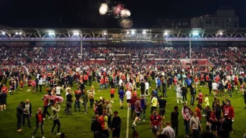 Man charged after Billy Sharp knocked to ground at end of Forest-Blades play-off Man charged after Billy Sharp knocked to ground at end of Forest-Blades play-off
