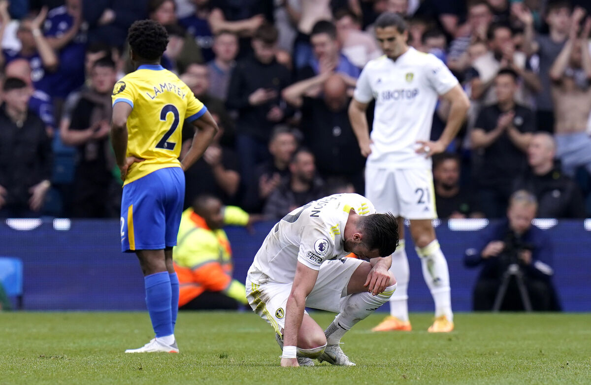 Leeds United's Jack Harrison reacts after the Premier League draw against Brighton at Elland Road. Picture: Danny Lawson/PA Wire.
