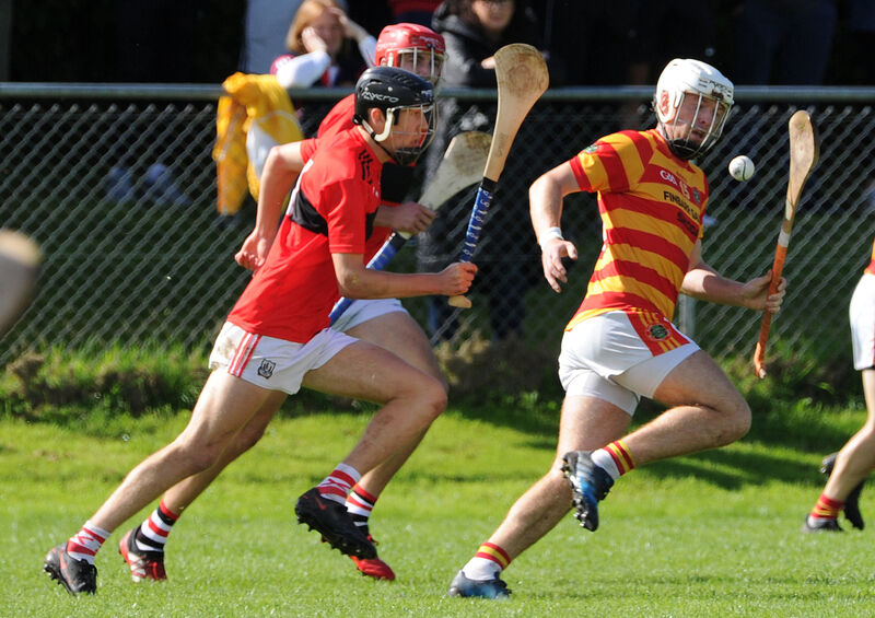 Newcestown's Luke Meade wins possession from Cloyne's Diarmuid Byrne in the Co-op Superstores Cork SAHC at Ballyanly. Picture: Denis Minihane. Newcestown's Luke Meade wins possession from Cloyne's Diarmuid Byrne in the Co-op Superstores Cork SAHC at Ballyanly. Picture: Denis Minihane.