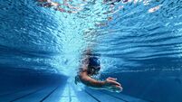 Swimmer in swimming pool