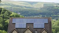 Solar panels on roof of house UK