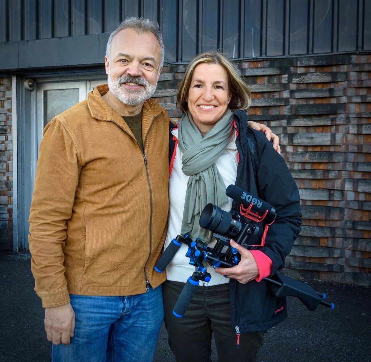 Karla Goodman with Graham Norton. Karla Goodman with Graham Norton.