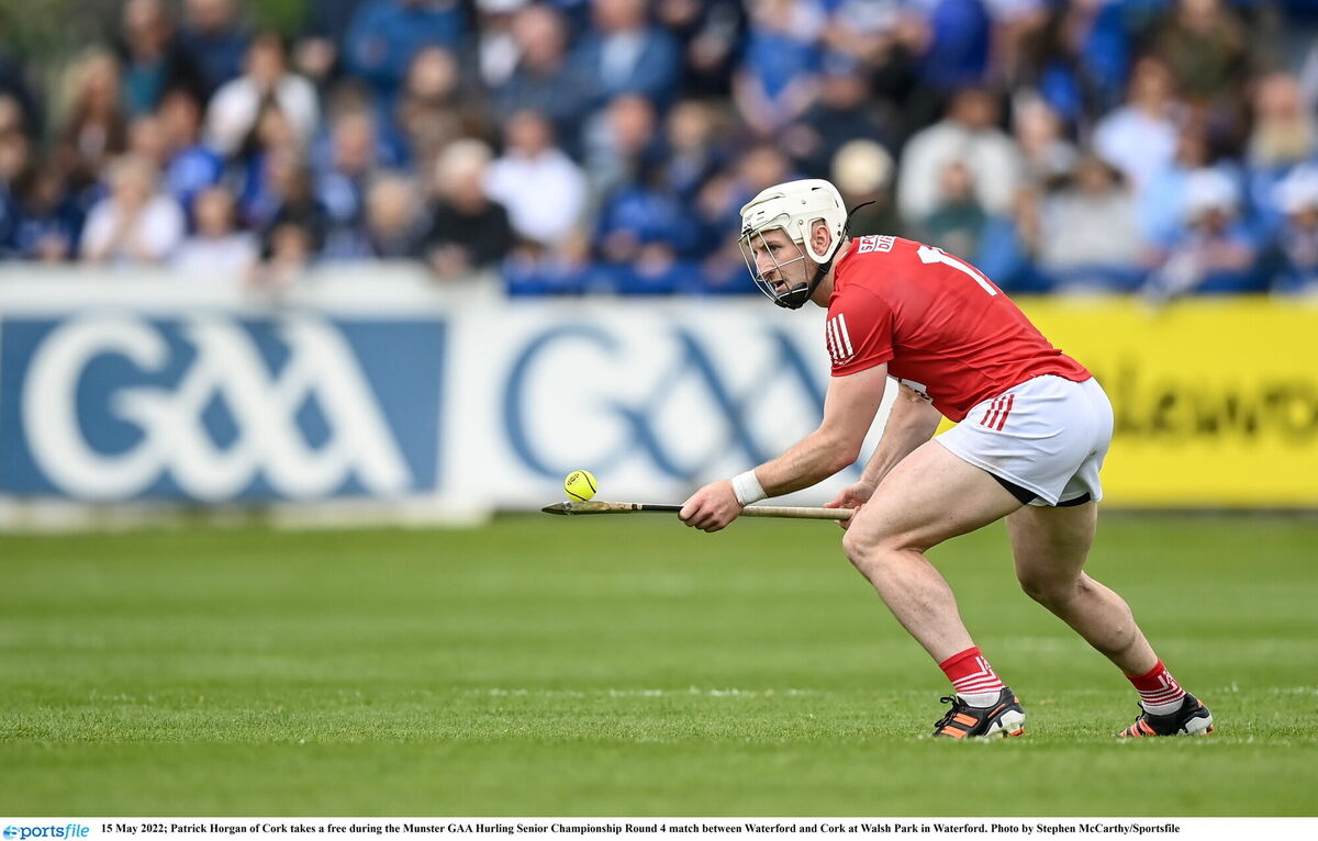 Patrick Horgan converts a free against Waterford. Picture: Stephen McCarthy/Sportsfile