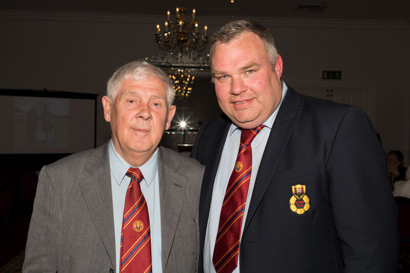 Ted O'Mahony, President Cork AUL with his son Kevin. Picture: David Creedon