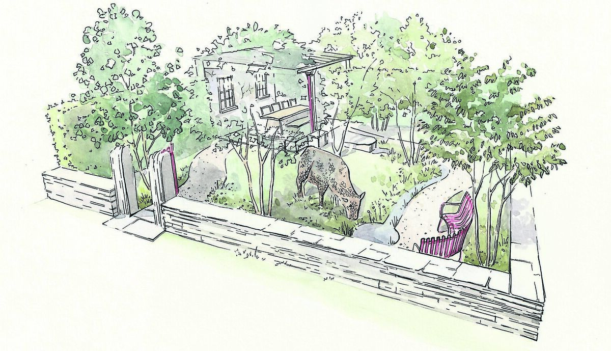 The plan for the Sustainable Dairy Farm Garden at this year’s Bord Bia Bloom, designed by Cork landscape designer Sean Russell. The plan for the Sustainable Dairy Farm Garden at this year’s Bord Bia Bloom, designed by Cork landscape designer Sean Russell.