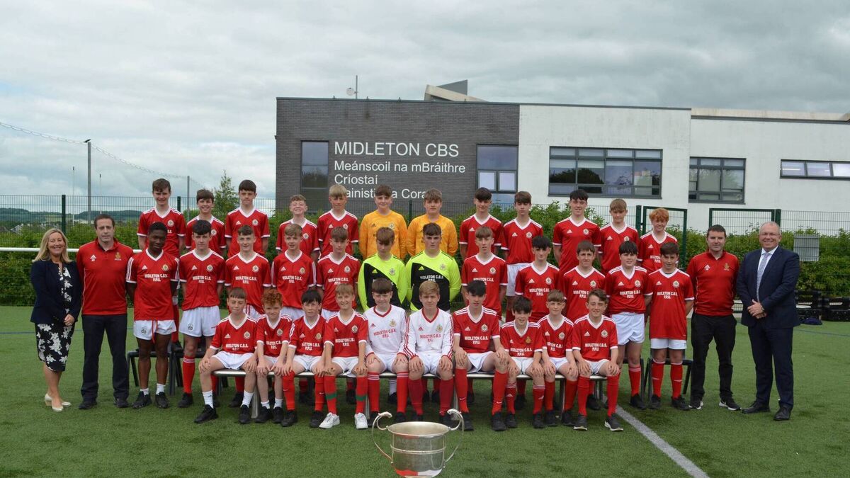 Midleton CBS U14s land school's first Cork soccer title