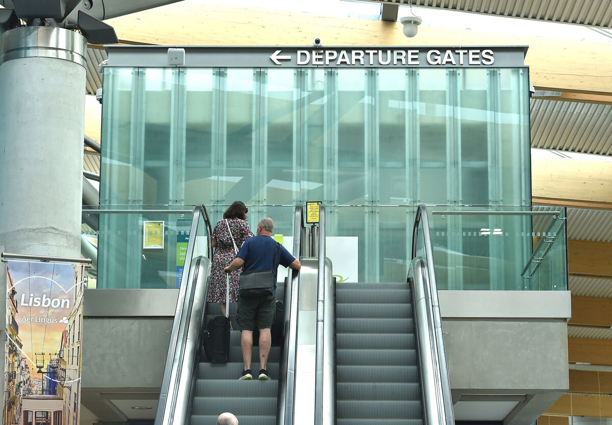  Passengers heading for departures at Cork Airport. Picture Dan Linehan