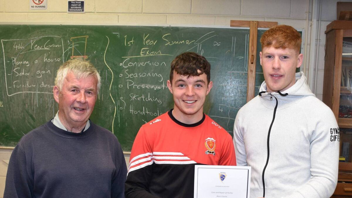 'It is a great initiative': Cork hurler presents pupils with certificates in hurley repairs 