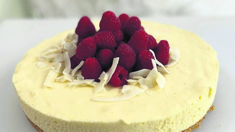 Recipe: Lime mousse with almond, coconut and raspberries Recipe: Lime mousse with almond, coconut and raspberries