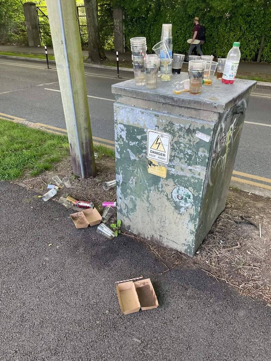 Clean-up groups are in despair at the level of litter being left on the roads leading to Live At The Marquee. 