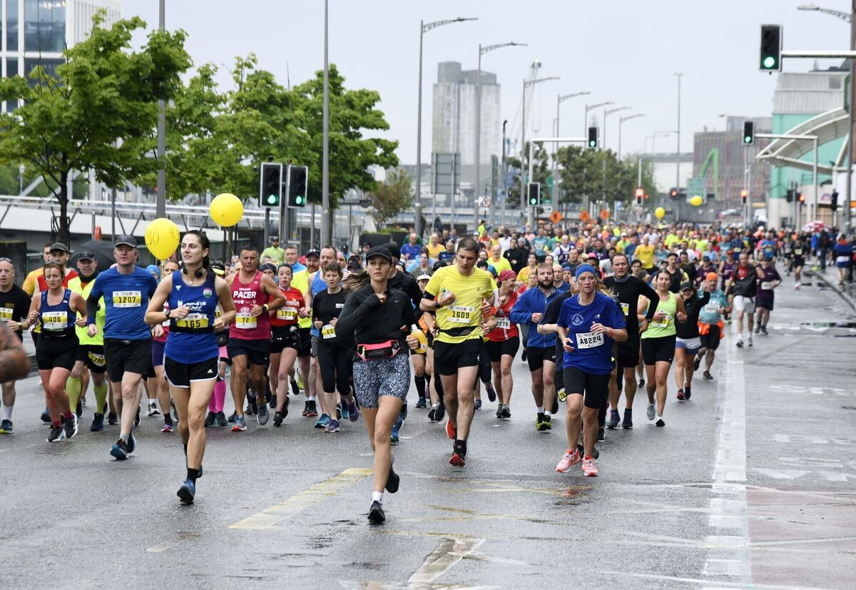 Participants on Merchant's Quay during the Cork City Marathon and Relay.Picture Denis Minihane.