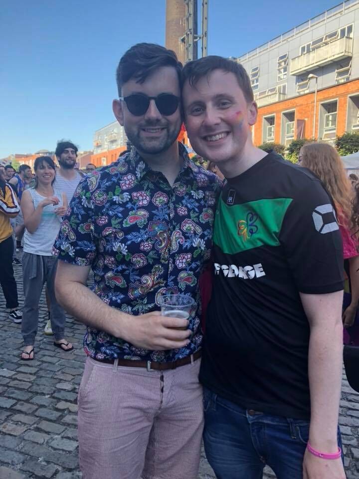 Pádraig Rice and Aaron O'Sullivan at Dublin Pride.