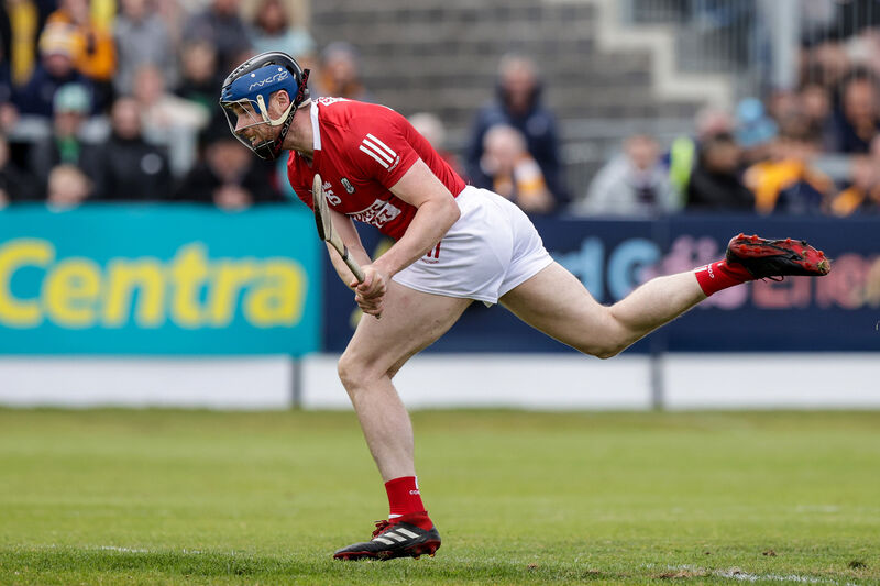 Conor Lehane scores a goal against Antrim from a penalty at Corrigan Park. Picture: INPHO/John McVitty