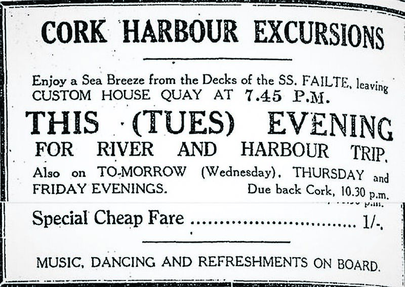 An ad that appeared in The Echo. An interesting offer on a harbour excursion on June 14, 1932