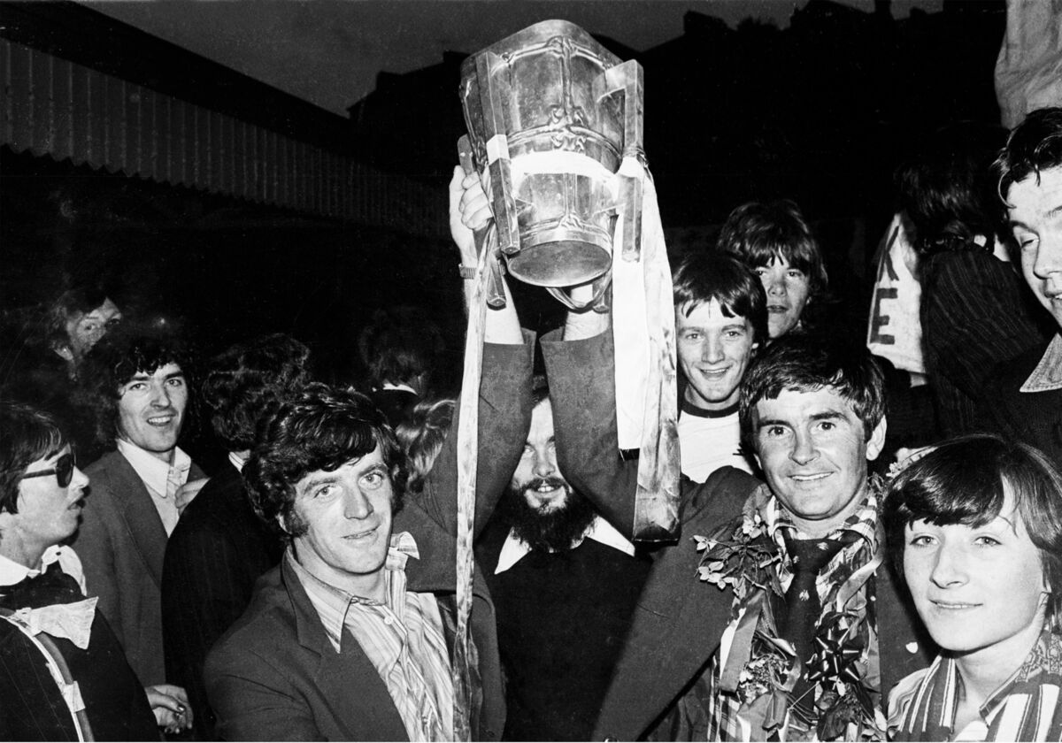Cork hurlers Martin Coleman and Charlie McCarthy hold the Liam MacCarthy Cup aloft at the homecoming for the 1978 All-Ireland-winning team. Cork hurlers Martin Coleman and Charlie McCarthy hold the Liam MacCarthy Cup aloft at the homecoming for the 1978 All-Ireland-winning team.