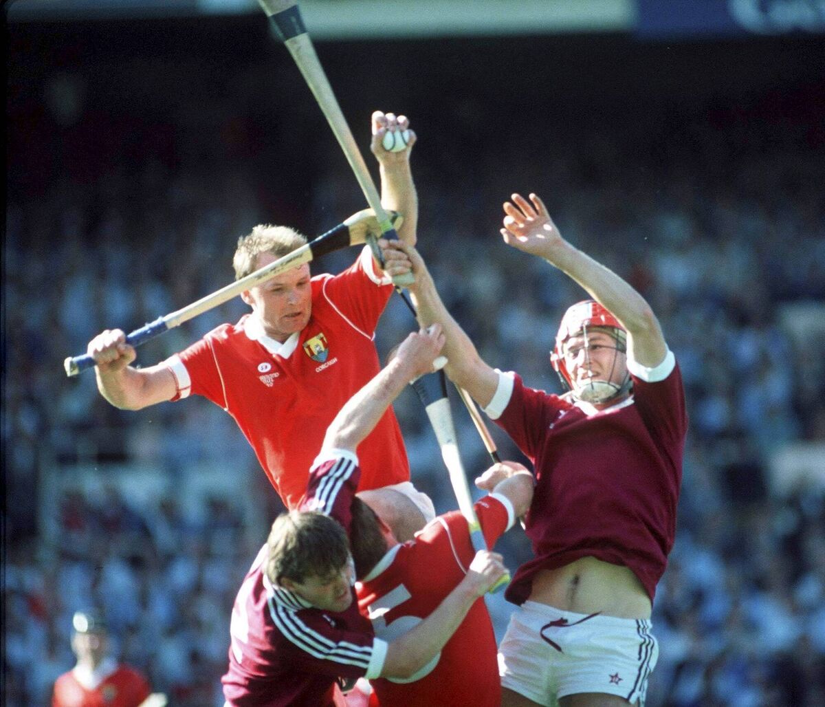 Teddy McCarthy rises to grab the sliotar. Picture: Sportsfile Teddy McCarthy rises to grab the sliotar. Picture: Sportsfile