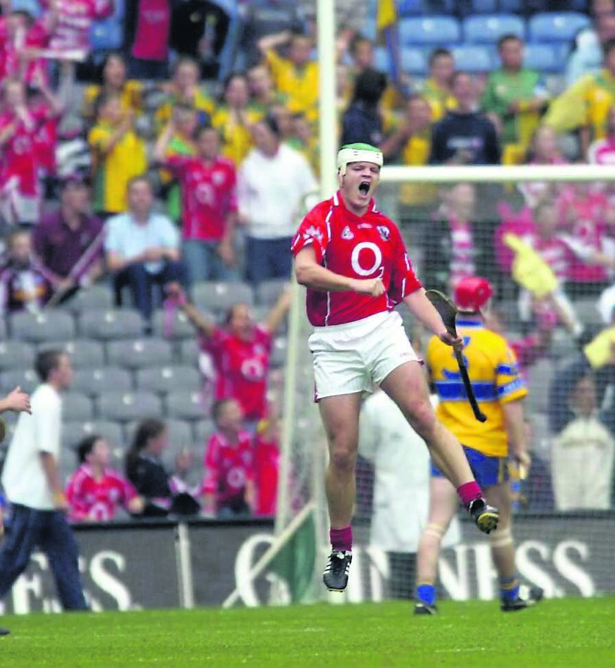 Niall McCarthy jumping for joy after getting the point to level the game. Picture: Dan Linehan Niall McCarthy jumping for joy after getting the point to level the game. Picture: Dan Linehan